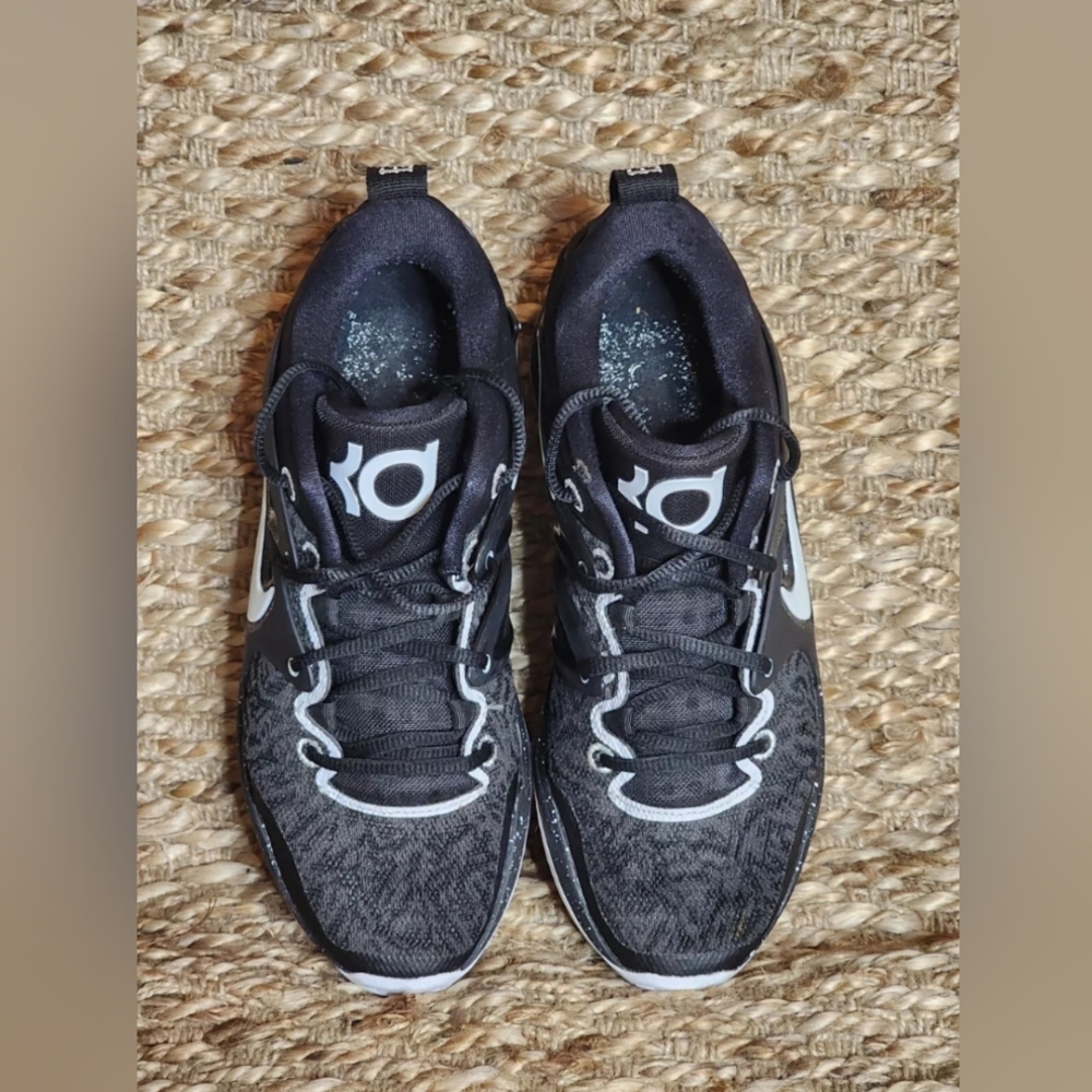 Nike KD 15 TB Black/White Speckled Basketball Shoes Men's Size 7.5 DO9826-002 - Picture 7 of 9